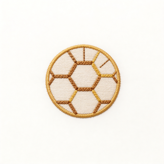Bee & Honeycomb Embroidery Hoop - Hexagon Pattern with Bees