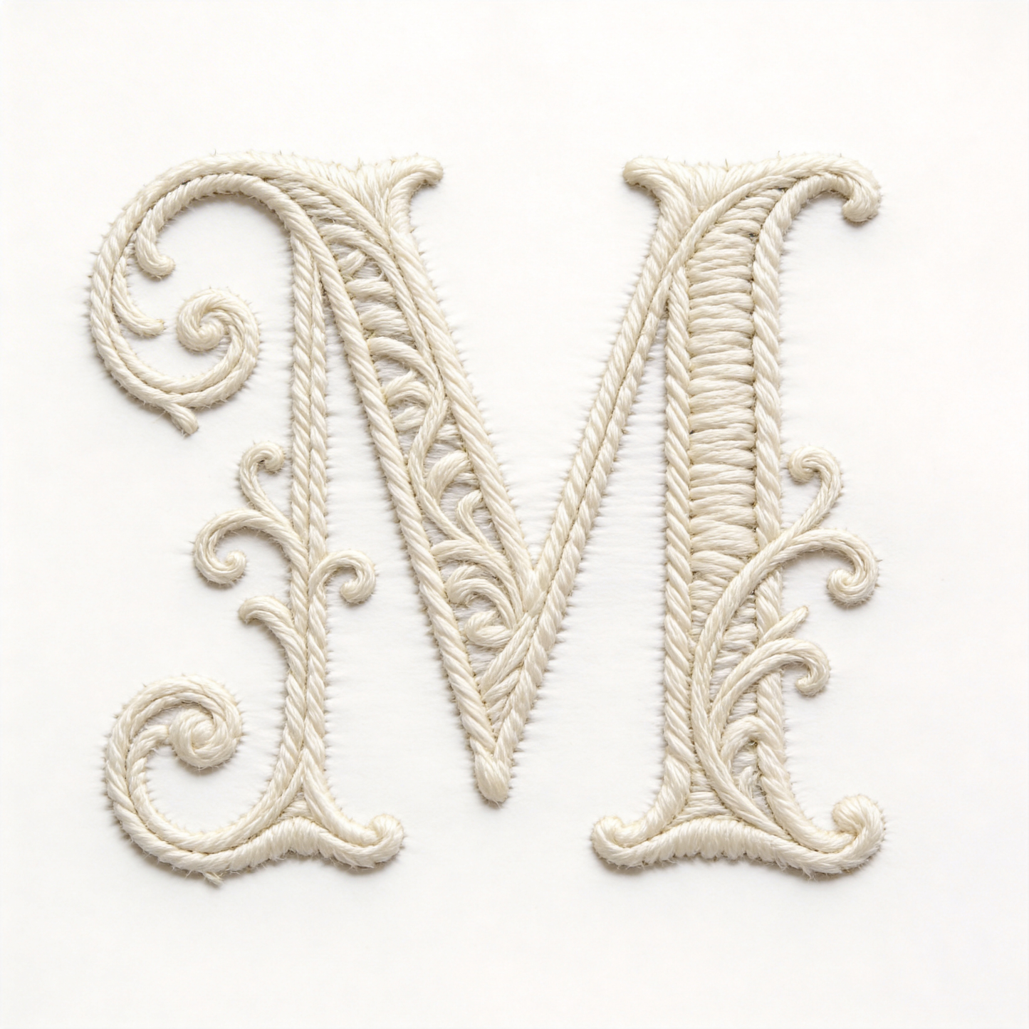 Vintage Monogram Embroidery Hoop - Custom Initial Floral Wreath